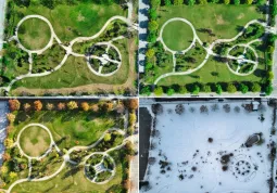 Il Giardino dell'infinito nelle 4 stagioni